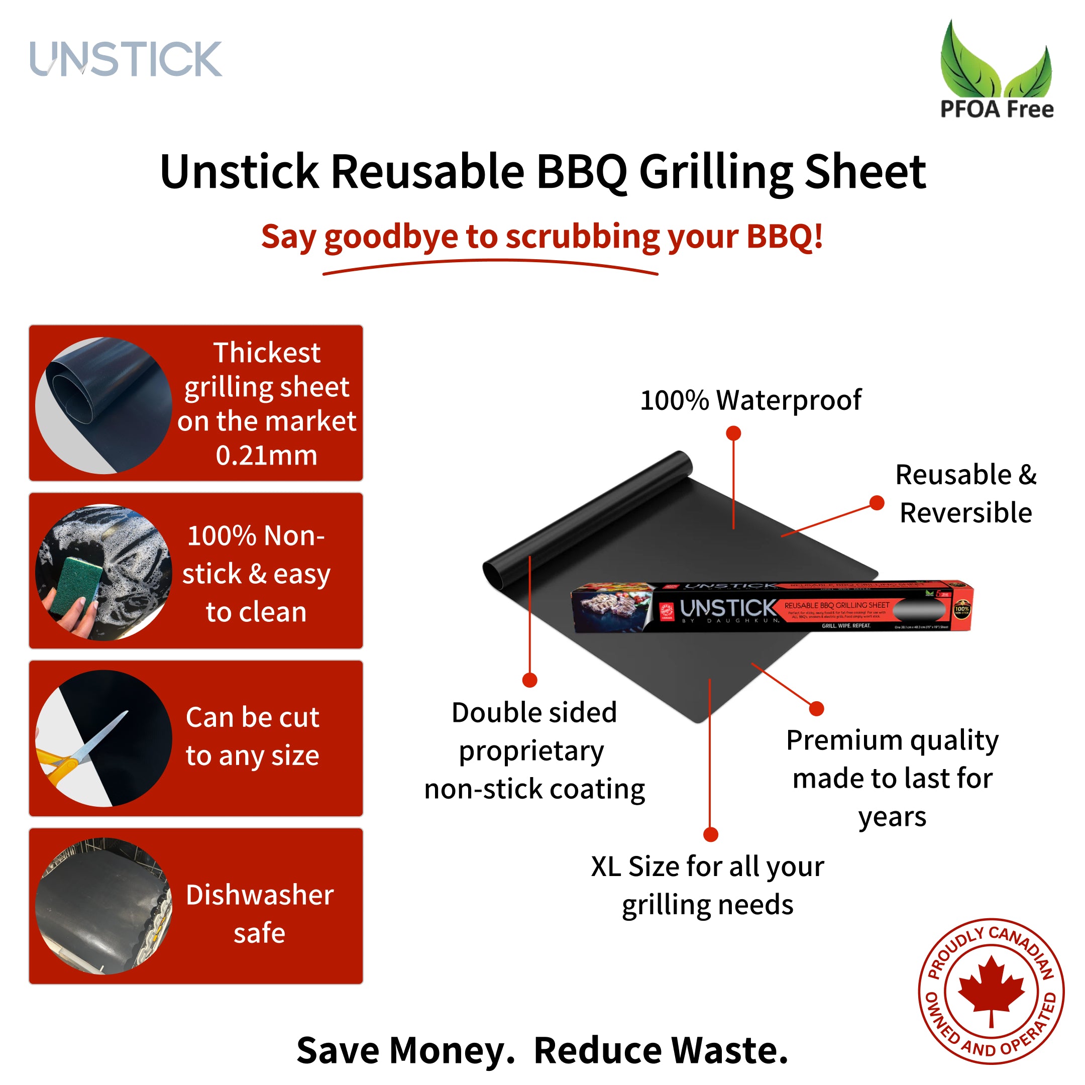 Reusable BBQ Grilling Sheet - 2 Pack